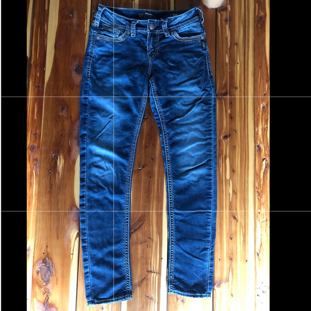 Silver Skinny Jeans Size 28W/32L